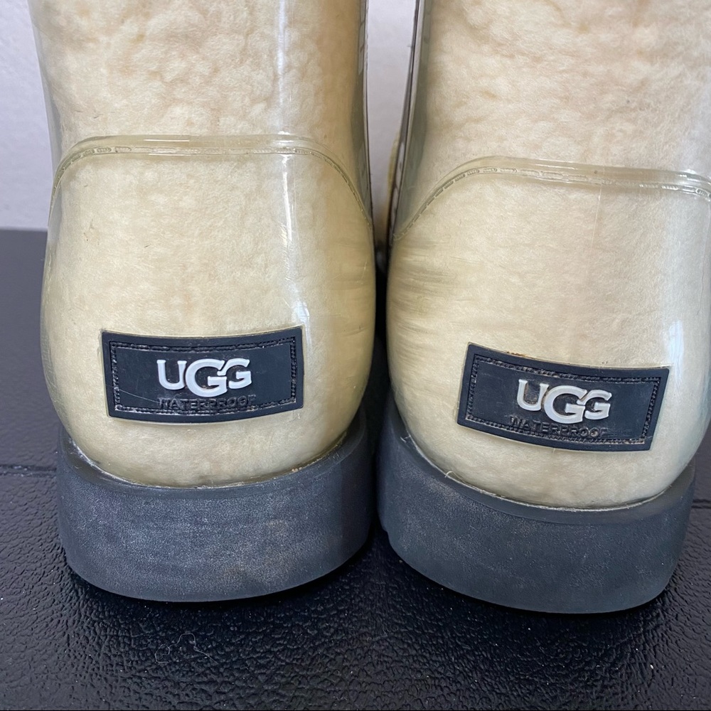 UGG cream / black Classic Clear Mini waterproof boots 10 - Picture 9 of 16